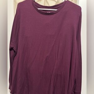 Terra & Sky Plum Long Sleeve Blouse